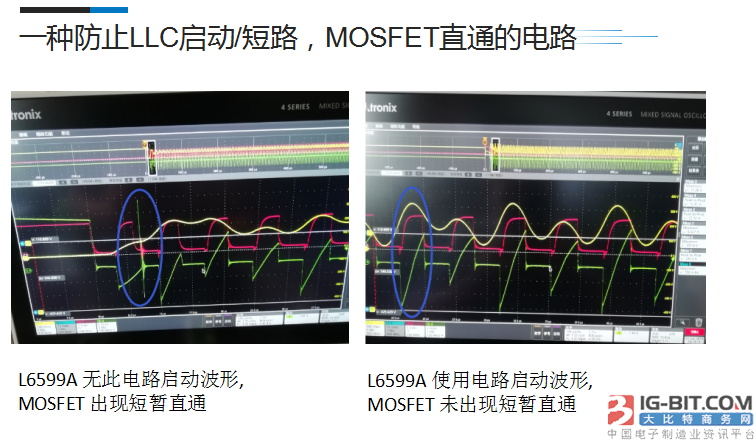 防止LLC启动/短路，MOSFET直通的电路